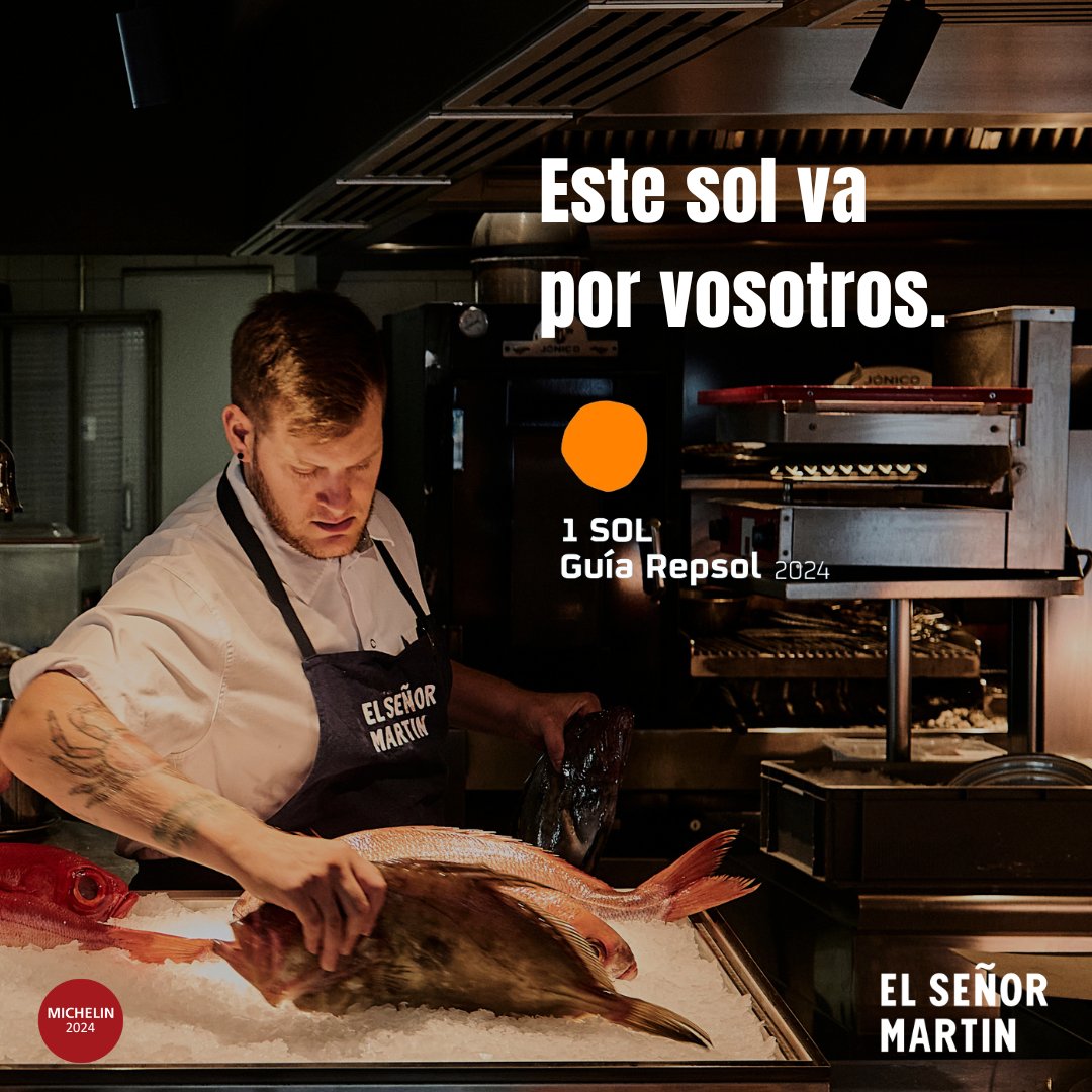 Un nuevo Sol Repsol 2024 nos ilumina y este Sol es más que un reconocimiento; es un impulso para seguir desafiando lo convencional con el Mar. Agradecidos y motivados, porque el mejor pescado y marisco aún está por venir. Gracias a todos.

#SolRepsol2024