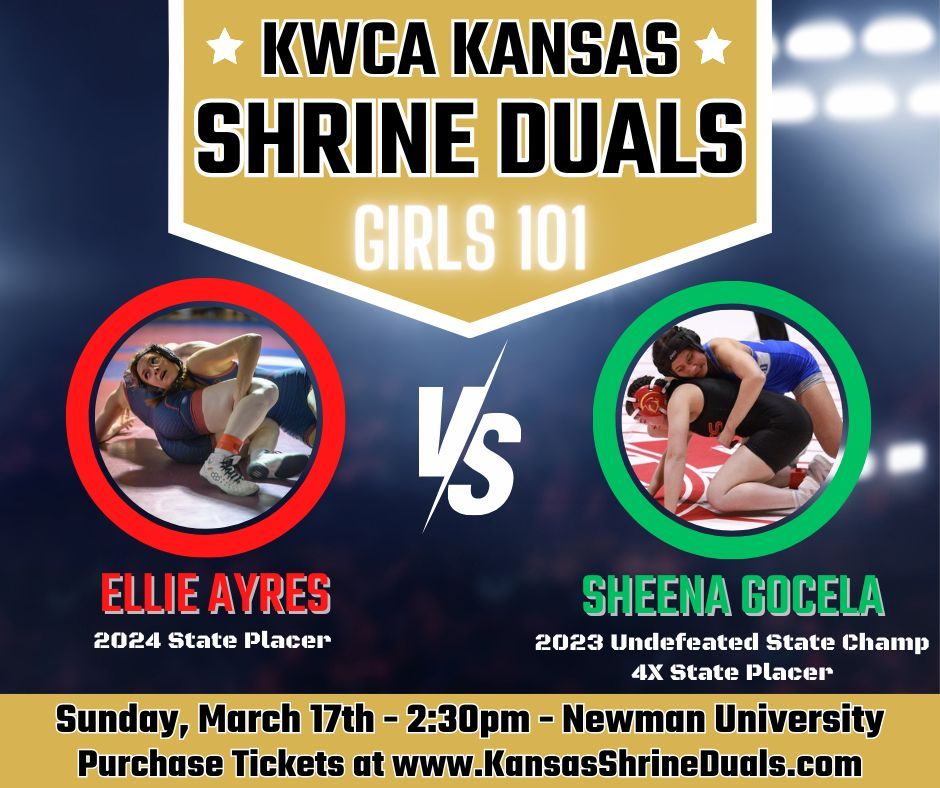 Introducing our Girls 101 Matchup! East All-Star, Ellie Ayres from Seaman High School going up against West All-Star, Sheena Gocela from Winfield. Purchase your tickets now at buff.ly/3uRICpj as we've got a fantastic line up of matches you won't want to miss! #ForTheKids