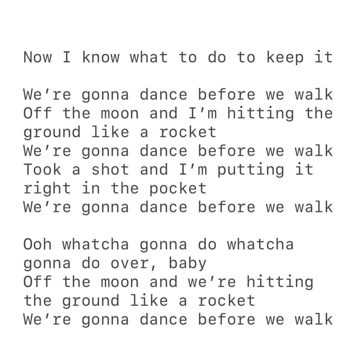 GalitzineHQ's tweet image. snippet and lyrics of Dance Before We Walk by August Moon. Out tomorrow, March 6th.
