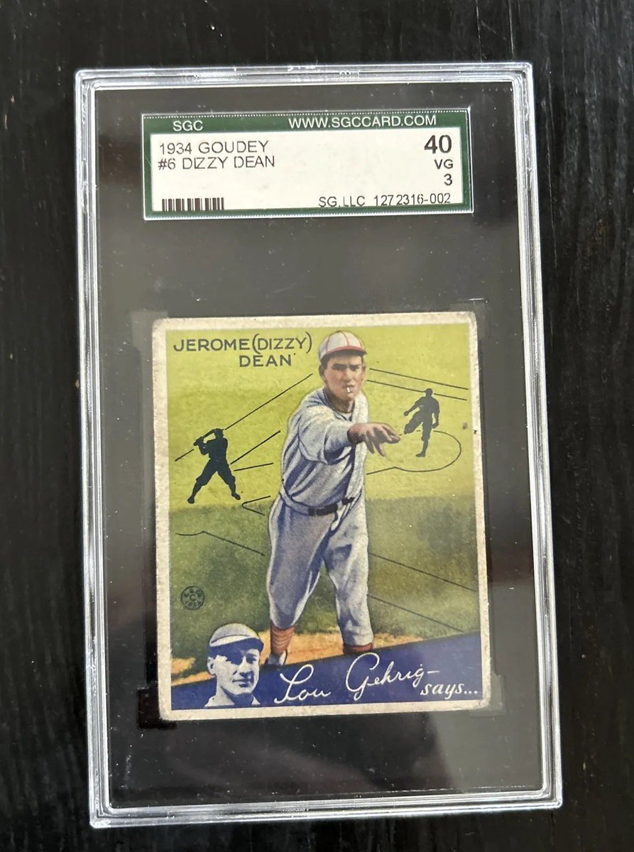 steenie80's tweet photo. @stokesboyscards Dizzy Dean! 40 VG 3. $600 shipped https://t.co/qHUje3QLIB