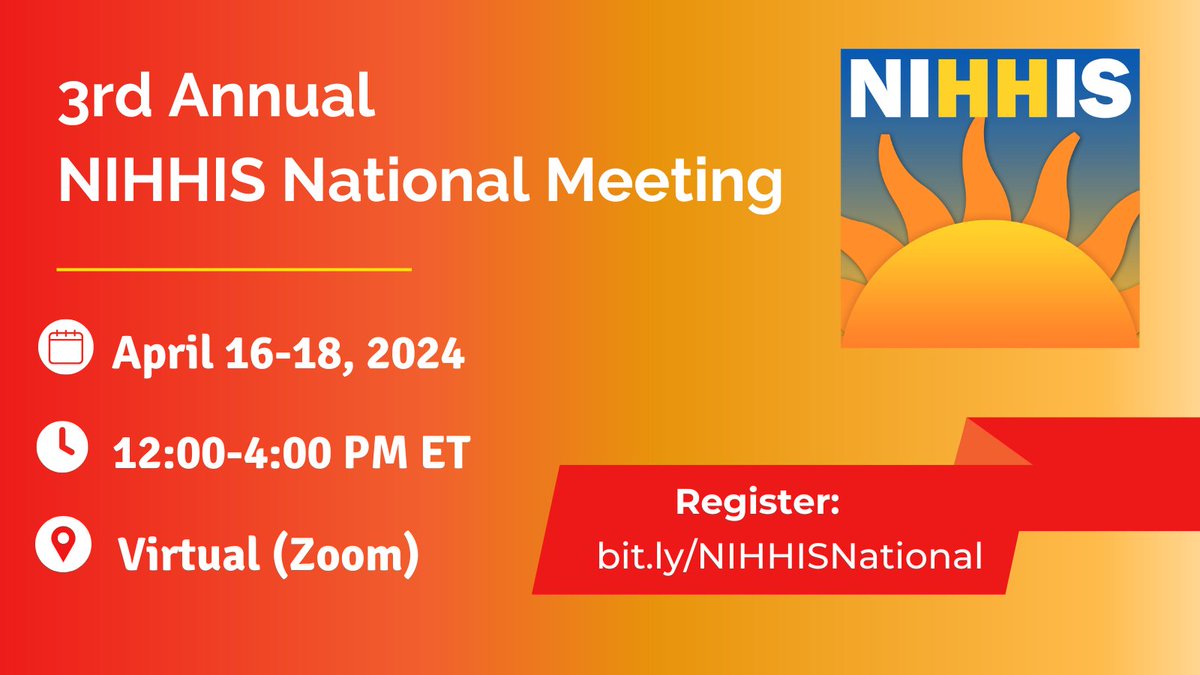 🗓️ Join us for the 3rd Annual NIHHIS National Meeting, as stakeholders engage through presentations, panels, and networking sessions to develop a shared vision for community heat resilience. Register at bit.ly/NIHHISNational.