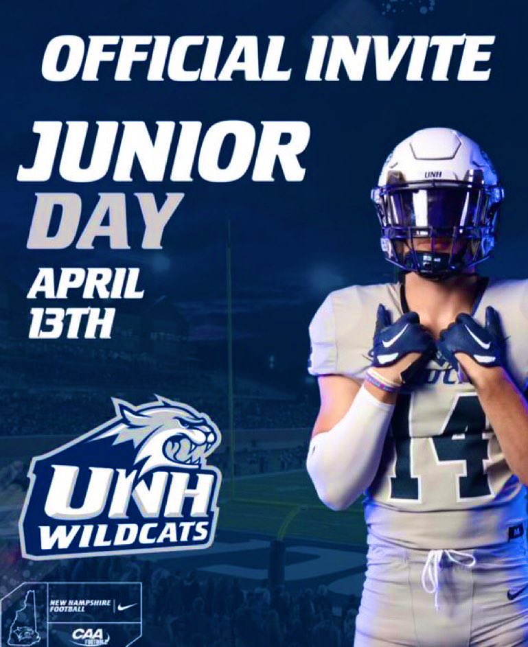 Very excited to visit <a href="/UNH_Football/">New Hampshire Football</a>!!!