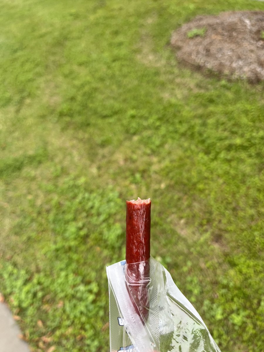 QuentinRemus's tweet photo. A meat stick a day keeps the doctor away! Isn’t that right @lionelmuff ?#meatinmymouth https://t.co/EuqkV916WF