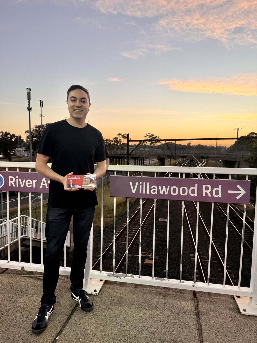 Saying hello to commuters at Villawood train station ☀️