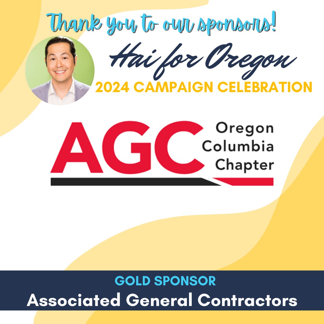 HaiforOregon's tweet photo. I look forward to seeing the awesome folks at the Associated General Contractors, Oregon Columbia Chapter at my Campaign Celebration. Thank you for your sponsorship! 

Interested in joining us? RSVP now at https://t.co/kImAX8RLs1! https://t.co/wOTCC7JHle