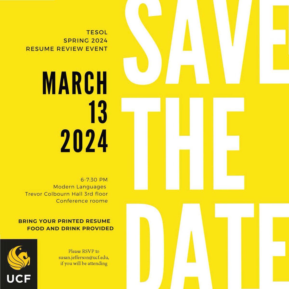 We welcome all undergraduate and graduate students interested in TESOL.

Please RSVP to susan.jefferson@ucf.edu, if you will be attending.