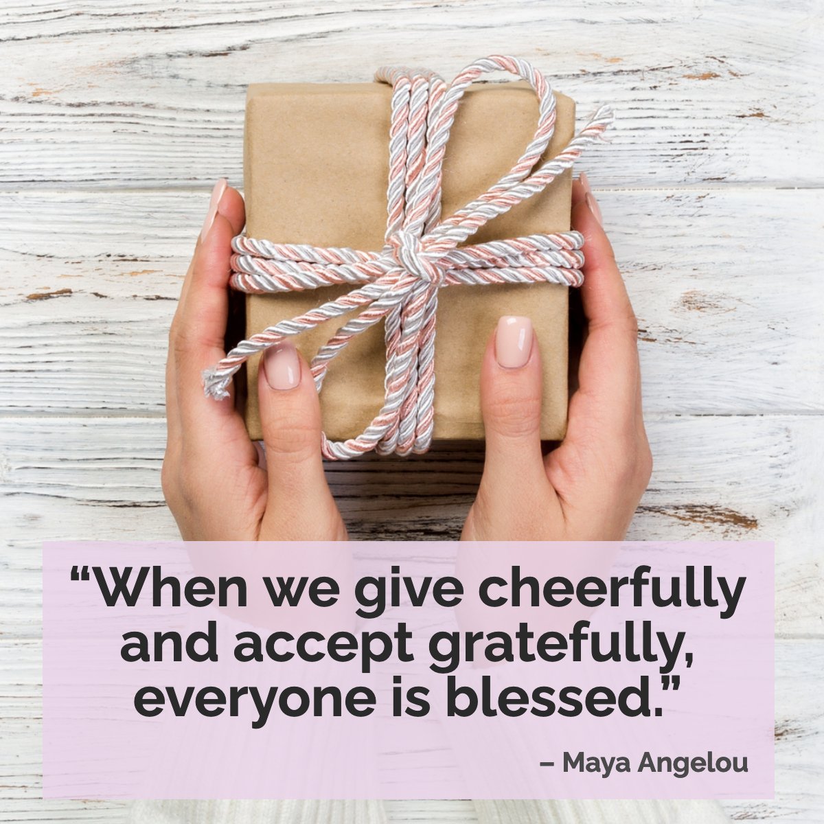 'When we give cheerfully and accept gratefully, everyone is blessed.' 
— Maya Angelou 🙏

 #wisdomquote #wisdomoftheday #quotegram #quoteoftheday✏️  #educationispower
 #eastvalerealtor #eastvalerealestate #eastvale #chinohillsrealtor #chinohillsrealestate