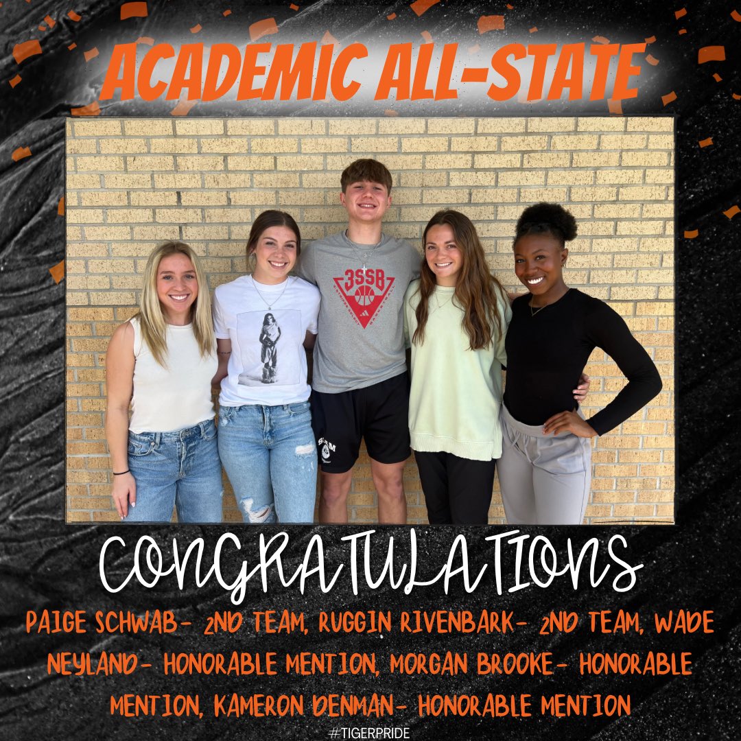 A CONGRATULATIONS are in order for these 5 student athletes! They all received Academic All-State for Basketball! Super proud of them! Keep up the good work! #cvilletigerstx #ALLIN #TigerPride