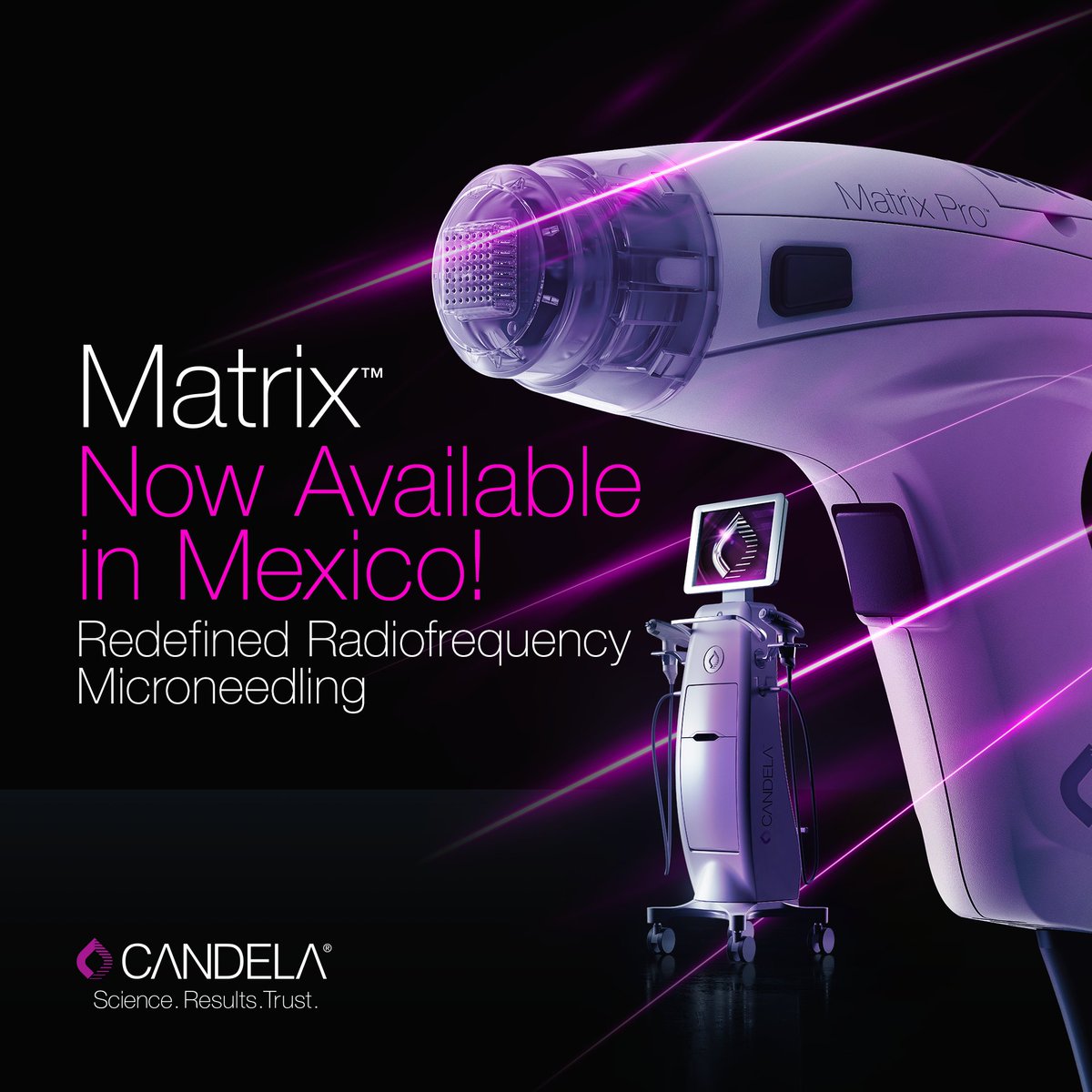 CandelaMedical's tweet image. Exciting news! Our revolutionary Matrix™ system is now available in Mexico. We are thrilled to offer this advanced radiofrequency microneedling technology to more practices and consumers around the world! Join the #MatrixMovement today!

Learn more: bit.ly/product_matrix…