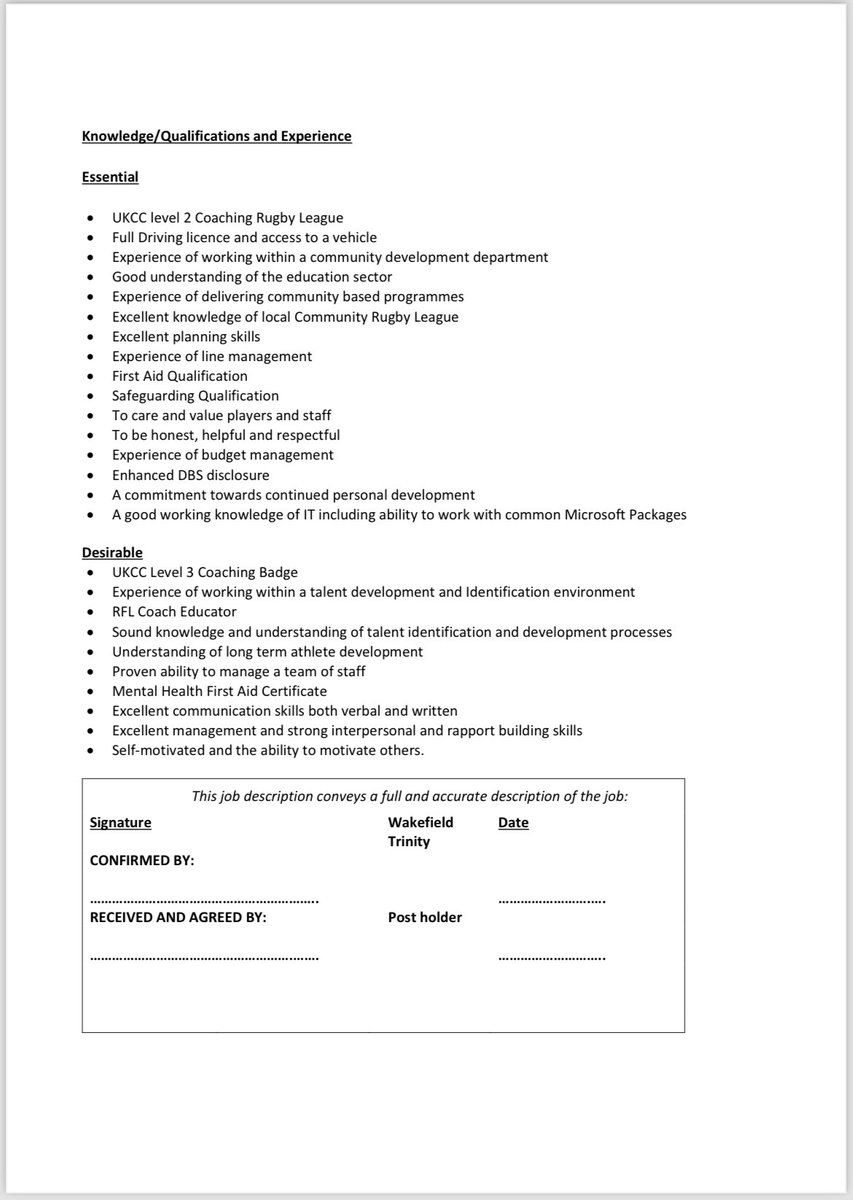 Another exciting opportunity has arisen at Wakefield Trinity to lead on the design and delivery of the community rugby league strategy and to embed Wakefield Trinity at the heart of the rugby league community in the Wakefield district.