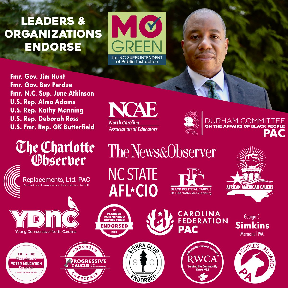 Mo Green for NC tweet media