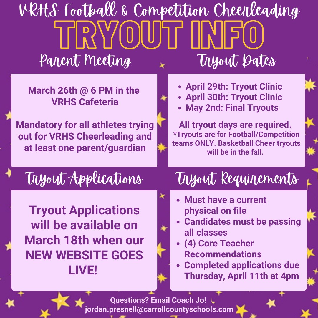 Tryouts are right around the corner!