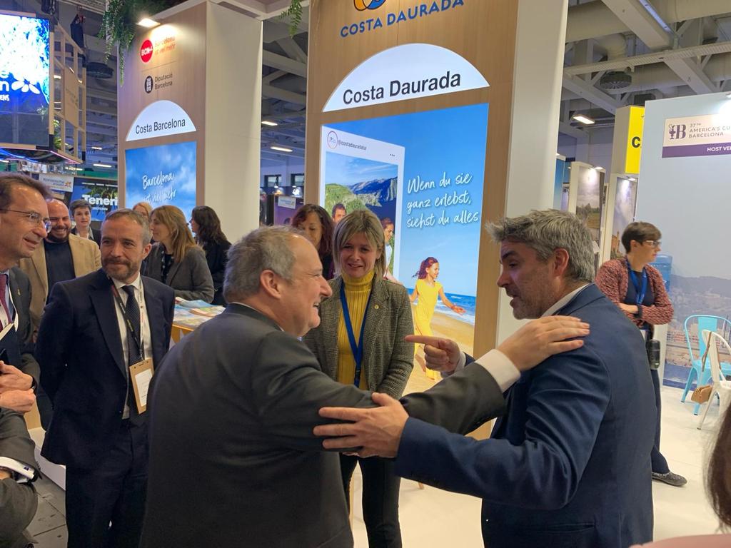 Avui, amb el Patronat de Turisme de la <a href="/dipta_cat/">Diputació de Tarragona</a> estem a la fira <a href="/itbberlin/">itb</a> per refermar i incrementar el mercat alemany a la #CostaDaurada, un dels més importants i dels que més creix. Hem pogut trobar-nos amb el Dir. de l'ACT Narcís Ferrer, i amb el Mtre Jordi Hereu.