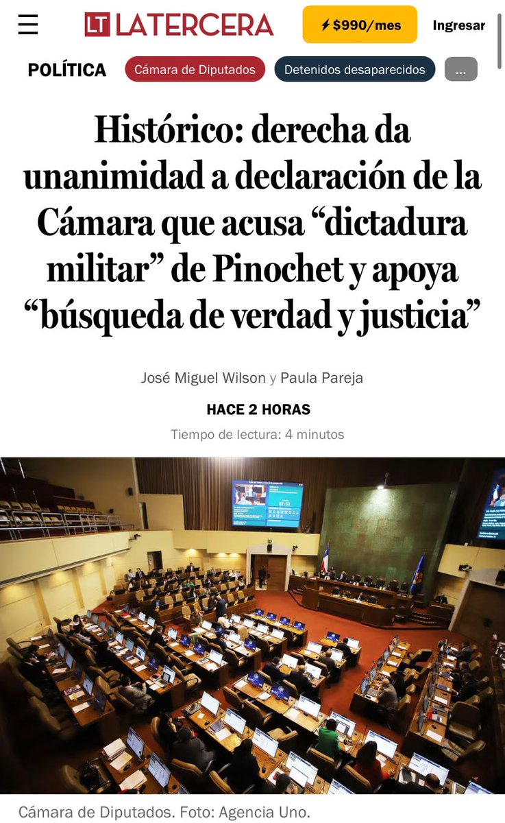 baradit's tweet photo. Finalmente,
después de 50 años de negarlo, el séctor cómplice reconoce la DICTADURA y los horrores que se practicaron.

Es realmente un día histórico.
❤️ https://t.co/86JvPzan82