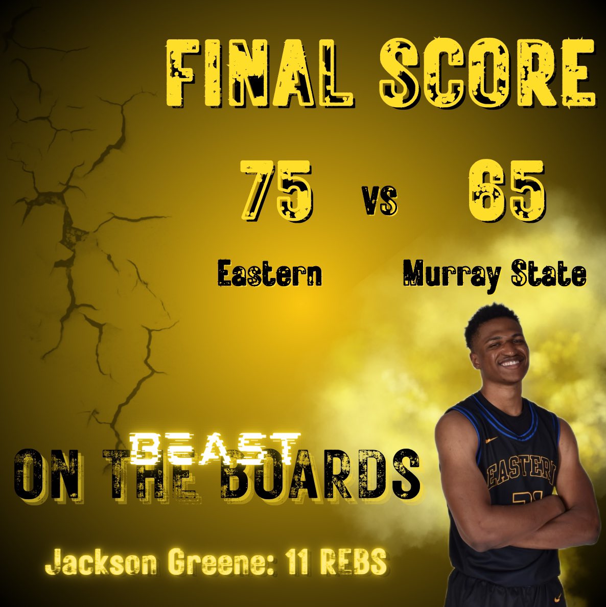 🏀DUBB ALERT🏀 Celebrating a fantastic win last night against Murray State at home with a final score of 75-65! 💪 👏 Jackson Greene showcases some grit claiming ‘The Beast on the Boards Award’ with 11 rebounds!💥