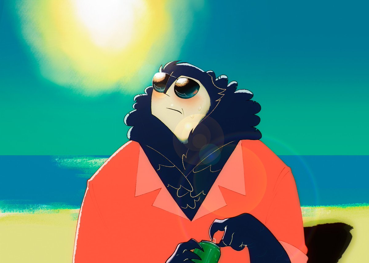 TheHotelPod's tweet photo. The Beach - @cream_cereal
Looks like a character from the old comic Bone.  A monster, but a cute monster. Owner fans rejoice! Look at his little hands! The Owner almost never gets to look like a cutie pie! https://t.co/H3PJ63GMqJ