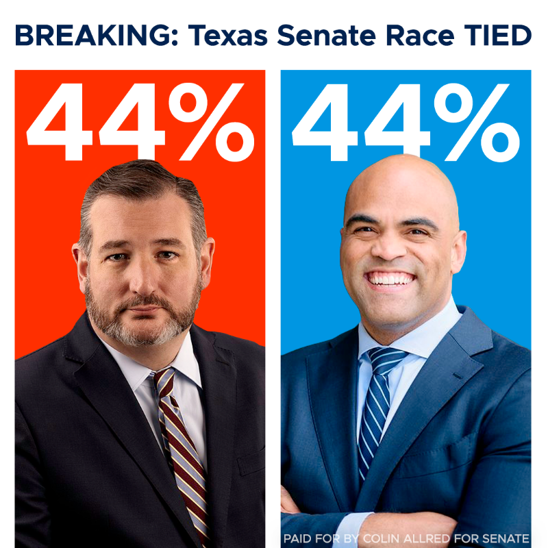 ColinAllredTX's tweet photo. I'm honored to be the official Democratic nominee for the U.S. Senate in Texas. Together, we're building a powerful movement to take on Ted Cruz and his extremist mega donors, and give Texans the leadership we deserve. Will you chip in now to be a part of it?