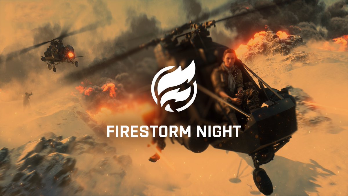 Calling the squads for a Firestorm Night ! 🔥

Queue up with us on March 16 to play BFV Battle Royal again.

⏰ Time zones and more infos below 👇