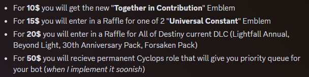 The Guardian Games Cup is upon us and I'm teaming up with @D2_Director @gdnphotographer and @Destiny_Pizzle  for this charity event!

ℹ️ You can check out the incentives in the image down below!

🌐 You can donate here: donate.tiltify.com/e820a705-ec83-…