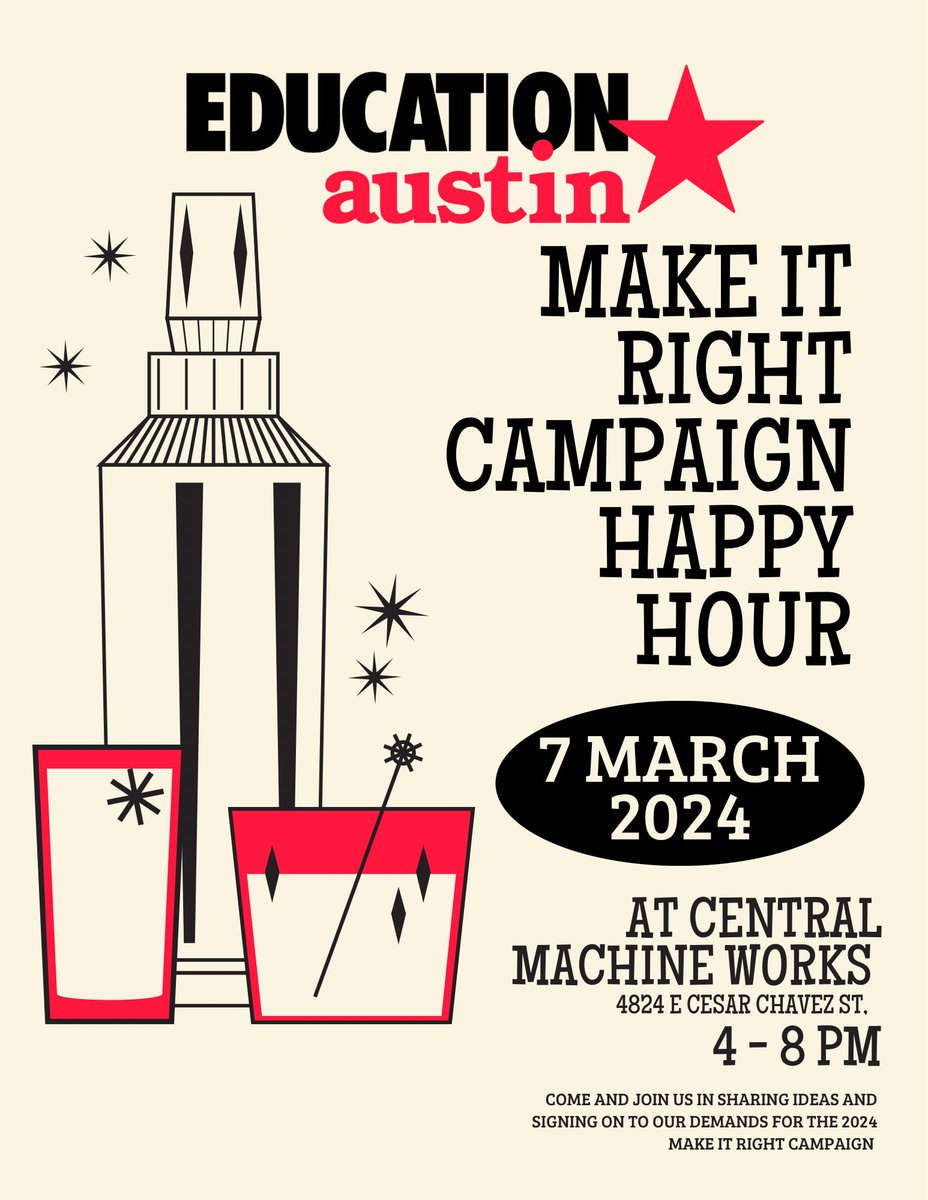 Join us on Thursday and support our @EdAustin_TX Make it Right campaign.