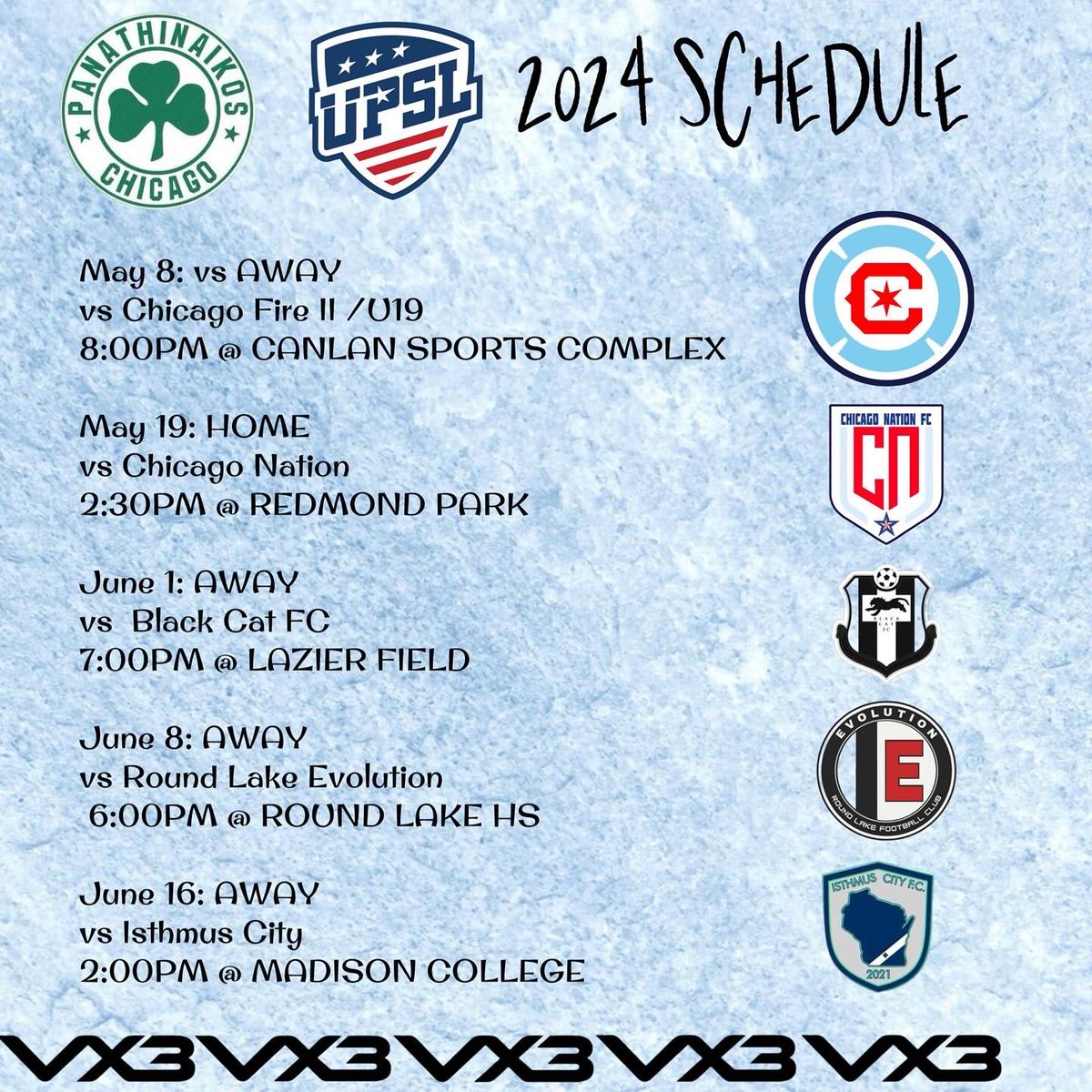 chicago_pao's tweet image. Our @upslsoccer official 2024 spring schedule 🙌⚽️ 

#panathinaikos #ussoccerdevelopment
