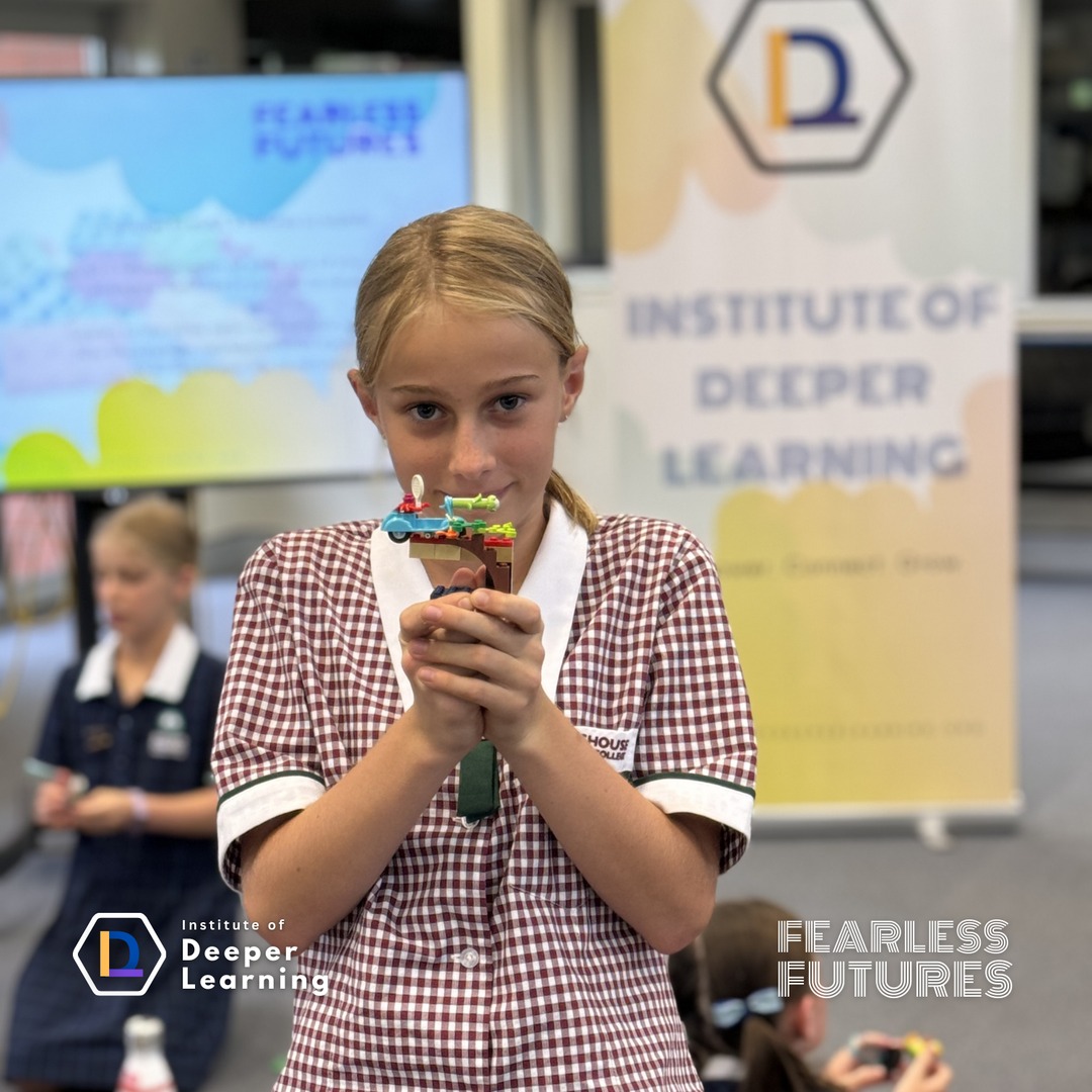 Courage manifests in many forms, and for this student, she created a representation of her top strength, courage - a crab having the courage to play tennis whilst riding a bike on a ledge. 

Join us at a Fearless Futures summit near you: bit.ly/fearlessfutures