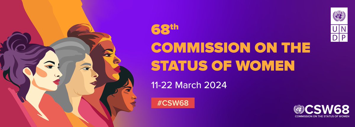 The 68th Commission on the Status of Women focuses on accelerating achievement of #GenderEquality & empowerment of all women & girls, by addressing poverty, strengthening gender-responsive institutions & financing. List of @UNDP's engagement at #CSW68 👉 undp.org/events/undp-68…