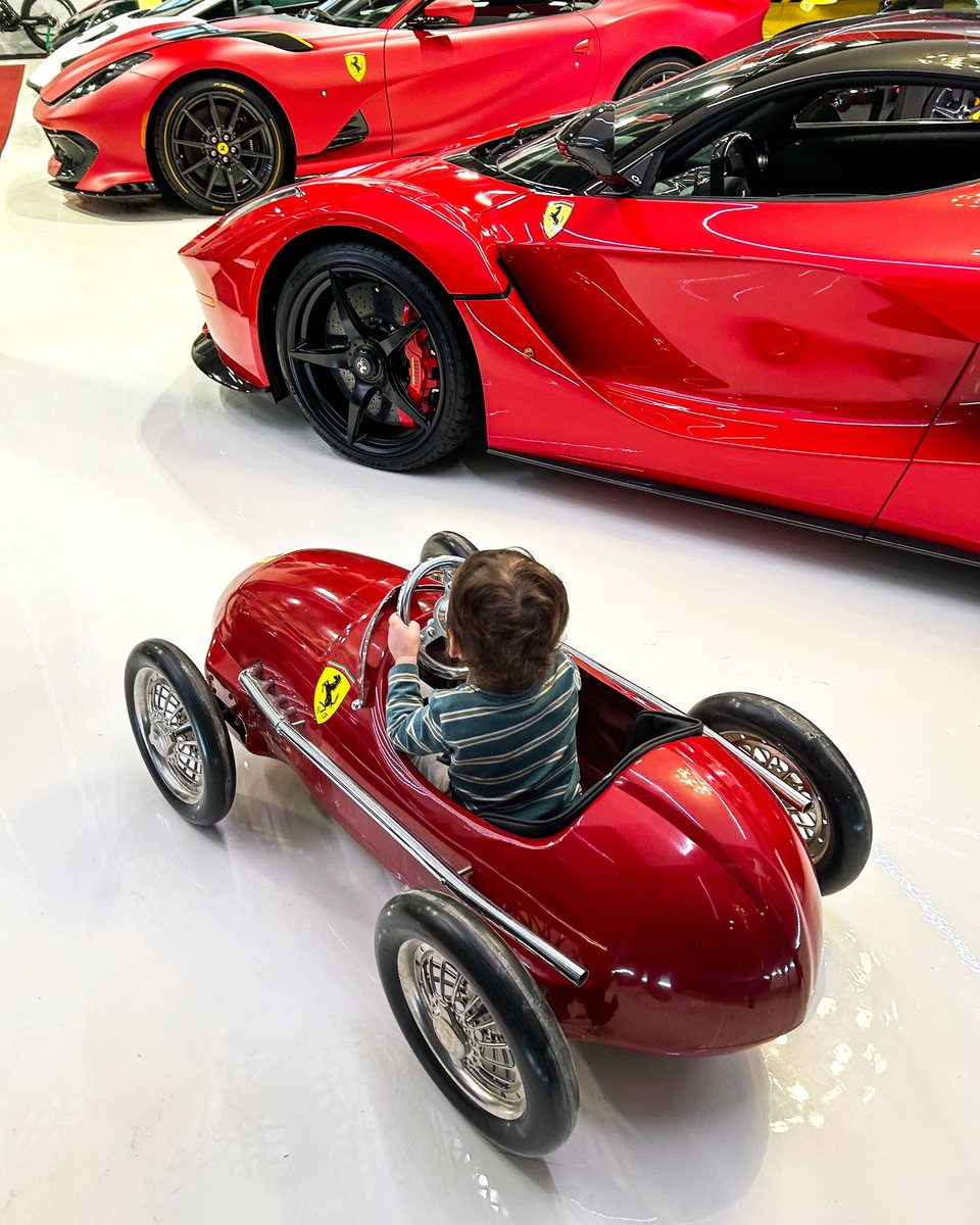 Enzo meets LaFerrari! This tough little dude has been sick for the last 3-4 weeks, so before his doctors appointment today we made a pit stop at Zio Rene’s to check out the cars before going for a pasta lunch of course. I love being able to share the things I love with him 💚