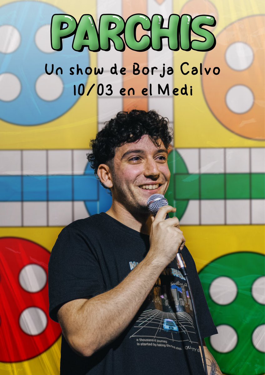 Eyyy que no dije nada por aquí😔
Este domingo estreno PARCHIS, en el medi. 

Dejo el link a las entradas y me voy al sobre 🤪(estoy intentando conectar con todo tipo de audiencia)

entradium.com/events/parchis…