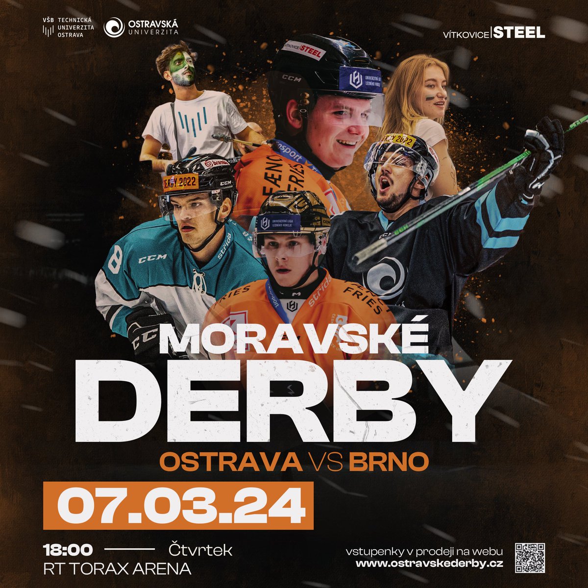 BO OSTRAVA VÍTKOVICE STEEL (@boostrava) on Twitter photo 💣Moravské derby💣 Tým studentů z <a href="/vsbtuo/">VŠB – Technická univerzita Ostrava</a> a <a href="/Ostravska_Uni/">Ostravská univerzita</a> proti <a href="/hc_muni/">HC MUNI</a> poslední zápas sezóny ve velkém stylu <a href="/unihokej/">Univerzitní hokej</a> zase bude bavit Ostravu před plnými tribunami. Poslední lupeny ➡️ ostravskederby.cz 💣Moravské derby💣 Tým studentů z <a href="/vsbtuo/">VŠB – Technická univerzita Ostrava</a> a <a href="/Ostravska_Uni/">Ostravská univerzita</a> proti <a href="/hc_muni/">HC MUNI</a> poslední zápas sezóny ve velkém stylu <a href="/unihokej/">Univerzitní hokej</a> zase bude bavit Ostravu před plnými tribunami. Poslední lupeny ➡️ ostravskederby.cz