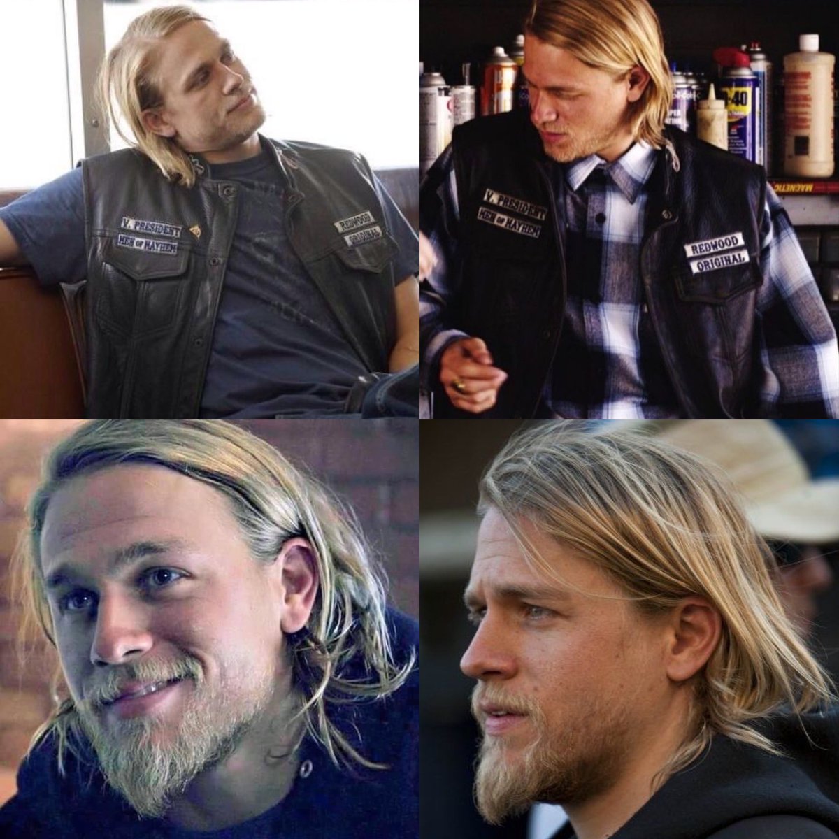 Teller Tuesday #JacksonNathanielTeller #CharlieHunnam #JaxTeller
#earlyyears #SAMCRO #reapercrew #beautifulblonde #greathair
#beard #KingofCharming #redwoodoriginal ⁦@SOAMediaAddicts⁩