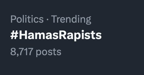 Keep it trending, so the world doesn't forget who they are! #HamasRapists