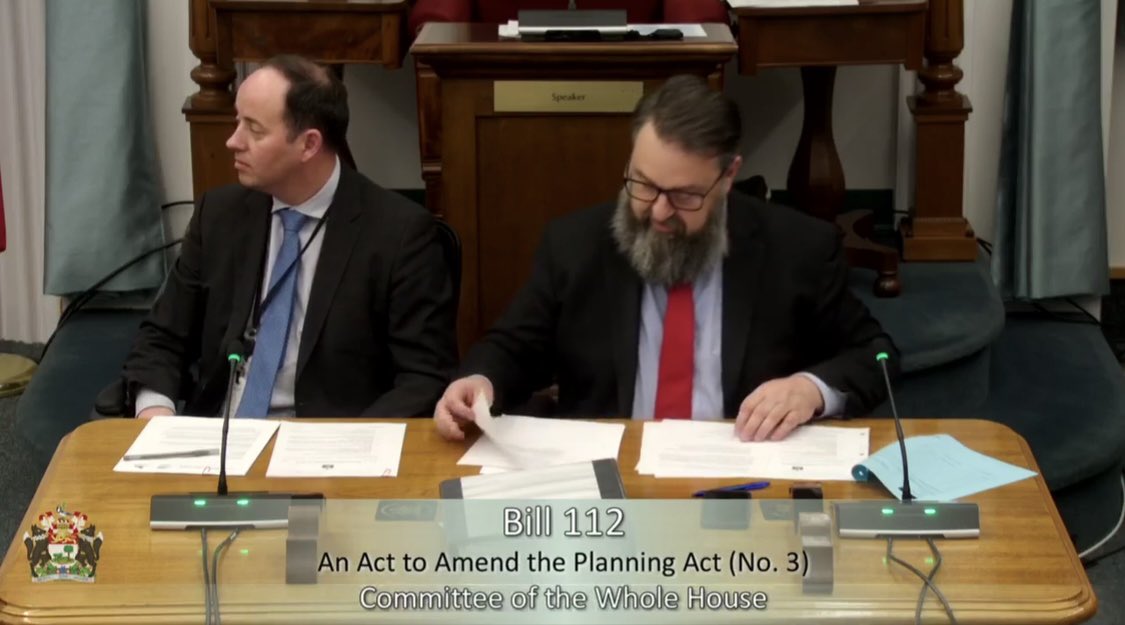 Once again, the majority conservative government has shown their lack of urgency in addressing the housing crisis in PEI. 
By defeating @jhalperr’s bill to expedite housing construction today, they've chosen to prolong Islanders' suffering. #peipoli