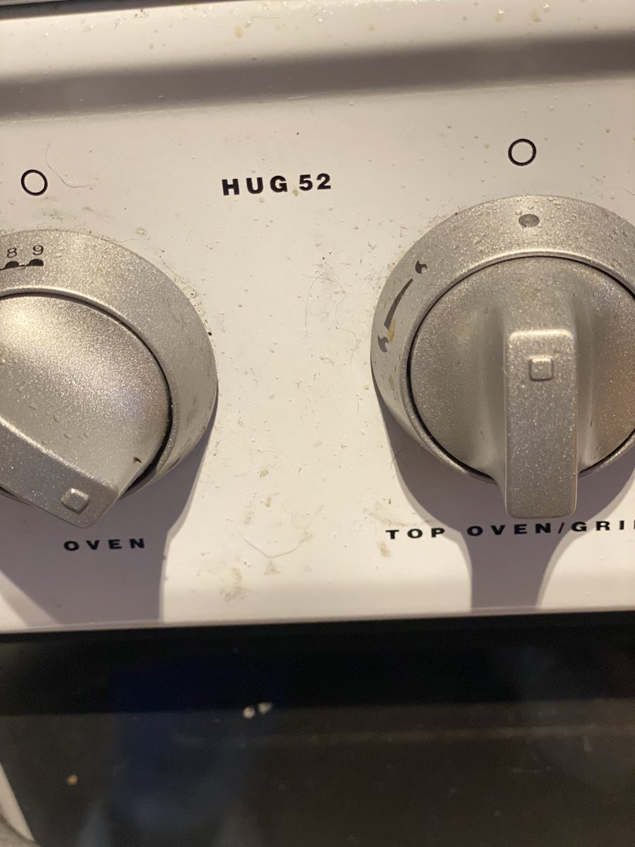 Joebi's tweet photo. Went over to cook my Auntie  a birthday dinner and spotted this on her oven. Now need to watch @61Hugs again. @CKGoldiing https://t.co/18hmjTEDiW