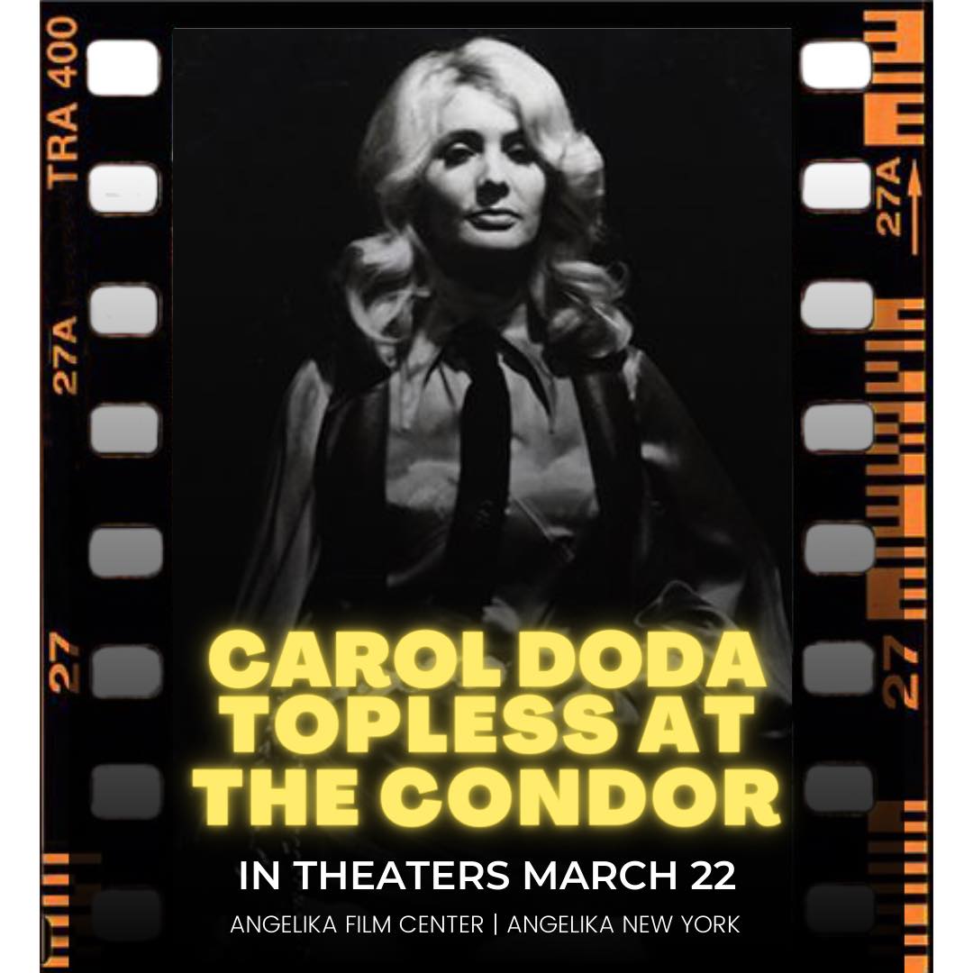 🗽NYC get your tickets now to see CAROL DODA TOPLESS AT THE CONDOR! 📍Angelika Film Center New York 🎥 In theaters March 22! TICKETS 🎟️ angelikafilmcenter.com/nyc/film/carol…