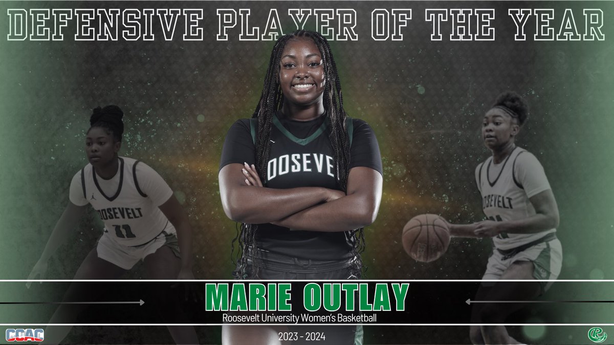 Defensive Juggernaut.
Marie is the first player in Roosevelt University history to earn Defensive Player of the Year honors.

#LakersWBB #RUnext