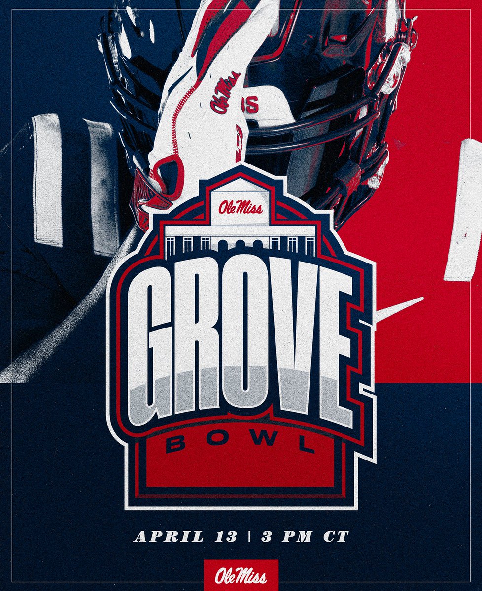 The 2024 Grove Bowl is set 🌳 🗓️ April 13 🕒 3:00 PM CT 📰 olemisssports.com #ComeToTheSip