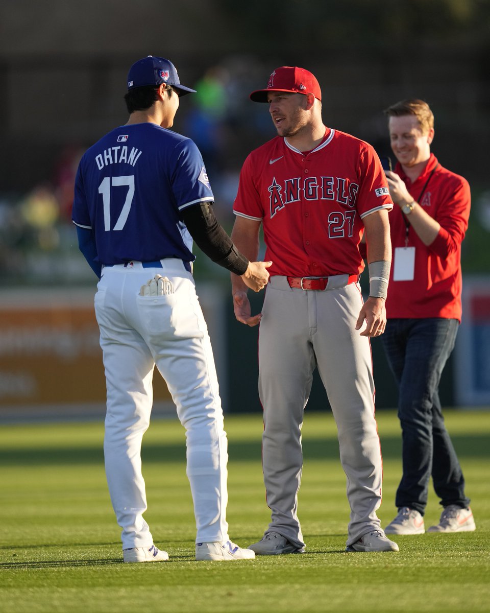 大谷翔平 とマイク・トラウトが、ライバルとしての対戦の前に再会！ 2