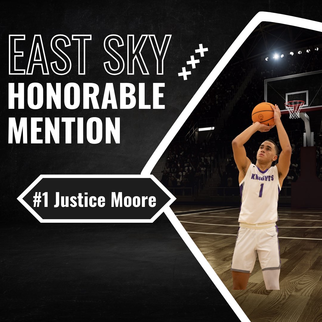 Congratulations @justiceTmoore on being named East Sky All-Region Honorable Mention for the second year in a row!