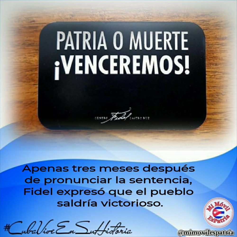 El 5 de marzo de 1960, Fidel Castro pronunció una consigna que nos acompaña hasta nuestros días: ¡Patria o Muerte! La frase resume una tradición histórica de nuestras luchas por la independencia. #CabaiguánEduca #SanctiSpíritusEnMarcha #Cuba