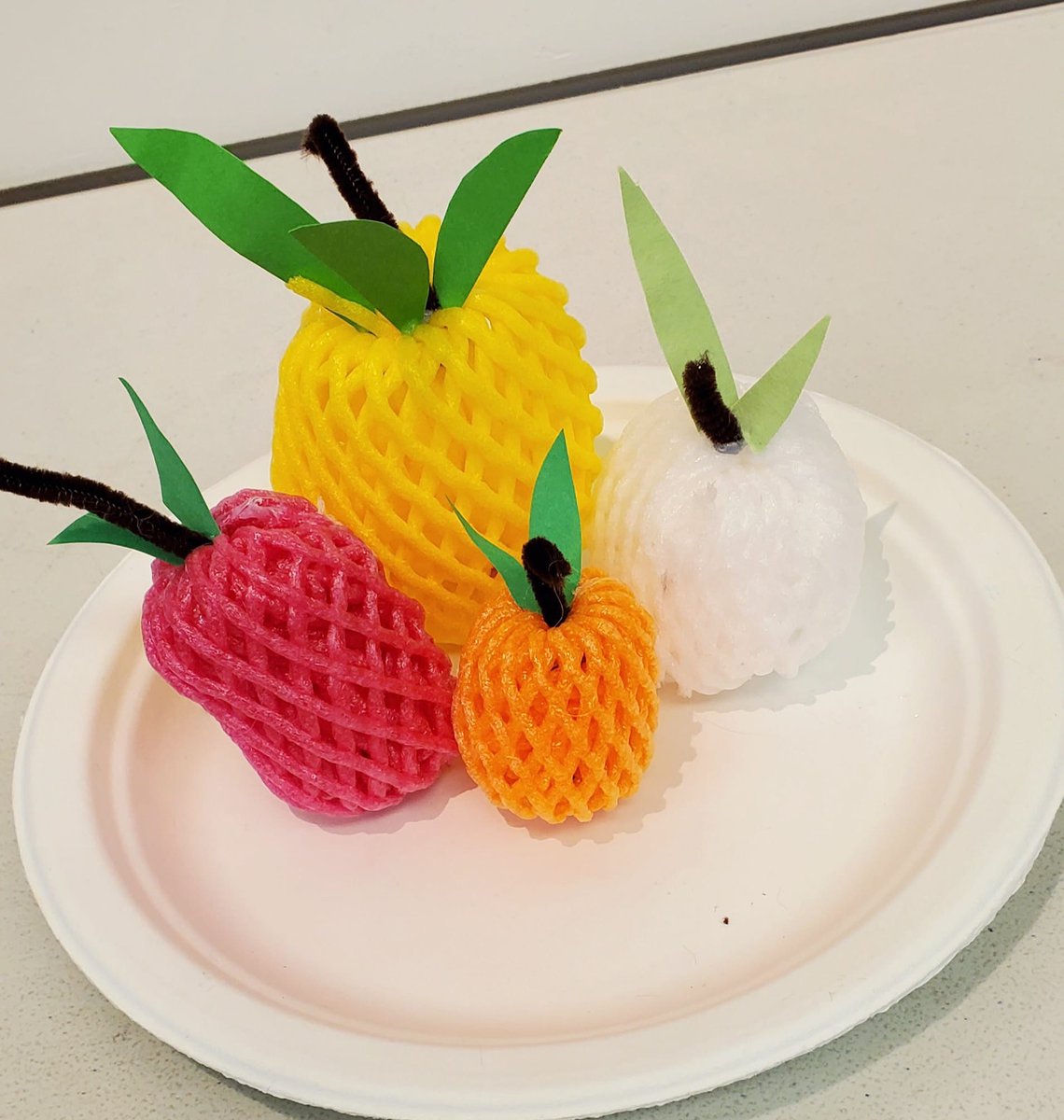 RCD_Richmond's tweet photo. Colourful fruits made of #RecycledMaterials is theme of #CreativeArtsClub. Look at these amazing artistic objects made of plastic wraps, bring lots of colours to this world
#artprojectforeveryone #inclusivearts #artisitictalents #PeopleWithDisabilities #beautifulartprojects https://t.co/uKdDU4WNuc