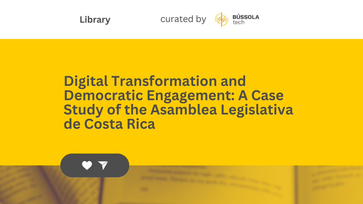 Costa Rica's Legislative Assembly is revolutionising democratic engagement through digital transformation. From interactive platforms to strategic tech investments, it's making strides in connecting citizens with their representatives. #DigitalDemocracy

library.bussola-tech.co/p/digital-tran…
