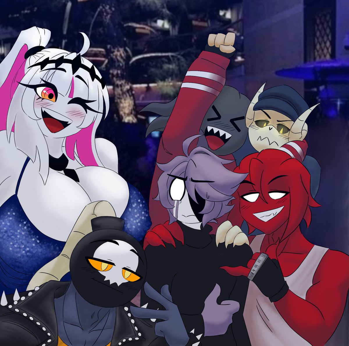 Risu_Steilsson's tweet photo. Despedida de soltero de Ruv ✨️
#fnf #nikusa #ruv #aldrix #agoti #tabi #whitty https://t.co/3HzNh0AGPi