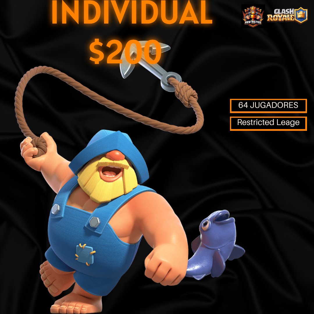 Restricted
👥64 participantes 
⚔️Fase de Grupos/Doble eliminación 
🔎Fase de Grupos 
🕰️ Horario Latam/Europeo 
🏆 PrizePool🥇110$🥈55$🥉35$ 
💸 Inscripción y mas detalles al DM!