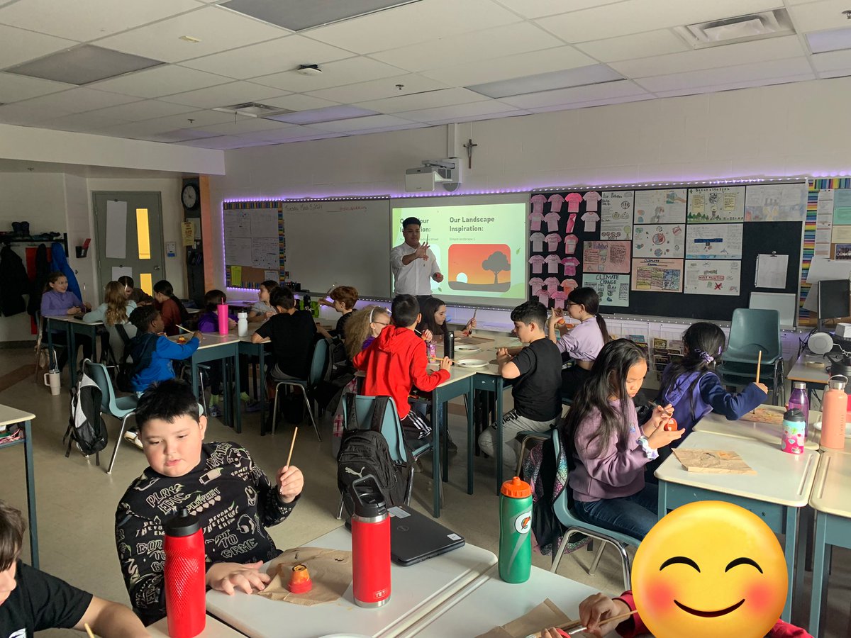 arincunanan's tweet photo. BIG shoutout to (the other) Mr. Cunanan! He spent the morning with the grade 4/5s, where he did some painting and pottery! Enjoy the plants everyone! Thank you Mr. Cunanan for coming in today!🪴 @StRitaRock1 https://t.co/lPA4jMy9OT
