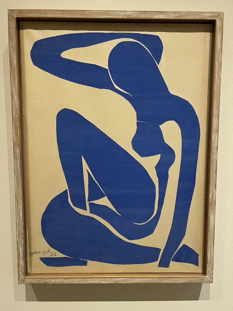Come see the #henrimatisse show, Matisse and the Sea, at the Saint Louis Art Museum, here is one of the highlights, Blue Nude I (which Matisse described as a bather) from the Beyeler.
