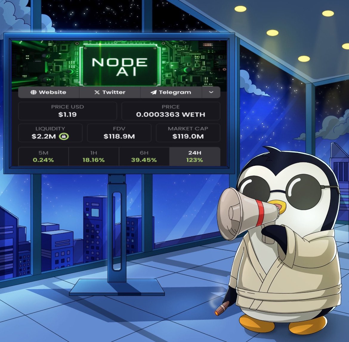 ralphscall's tweet image. I called $GPU at 16M it’s now touched 119M… My conviction has been strong since the beginning this has the momentum to touch 1B… 👀 @NodeAIETH 

Ca:
0x1258D60B224c0C5cD888D37bbF31aa5FCFb7e870