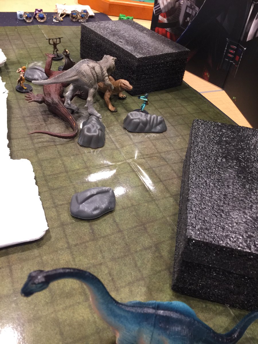 the2halfsquads's tweet photo. More #SWRPG action with toy dinosaurs as large beasts on the planet. #tabletoproleplayinggames #TTRPGs #ttrpgcommunity https://t.co/NBu2jMhvvd