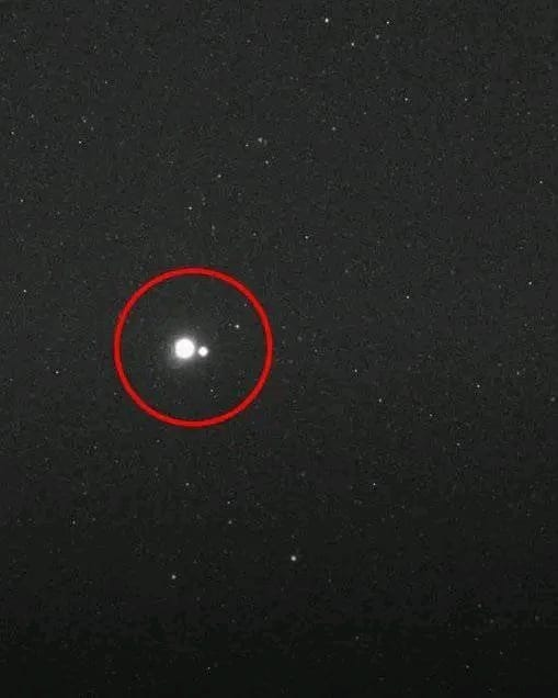 Earth and Moon from Mercury captured by NASA's MESSENGER spacecraft.