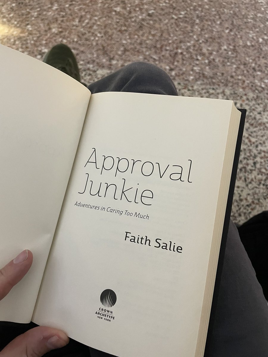 Airport reading. Excited to dive into this one by @Faith_Salie 👍 #approvaljunkie